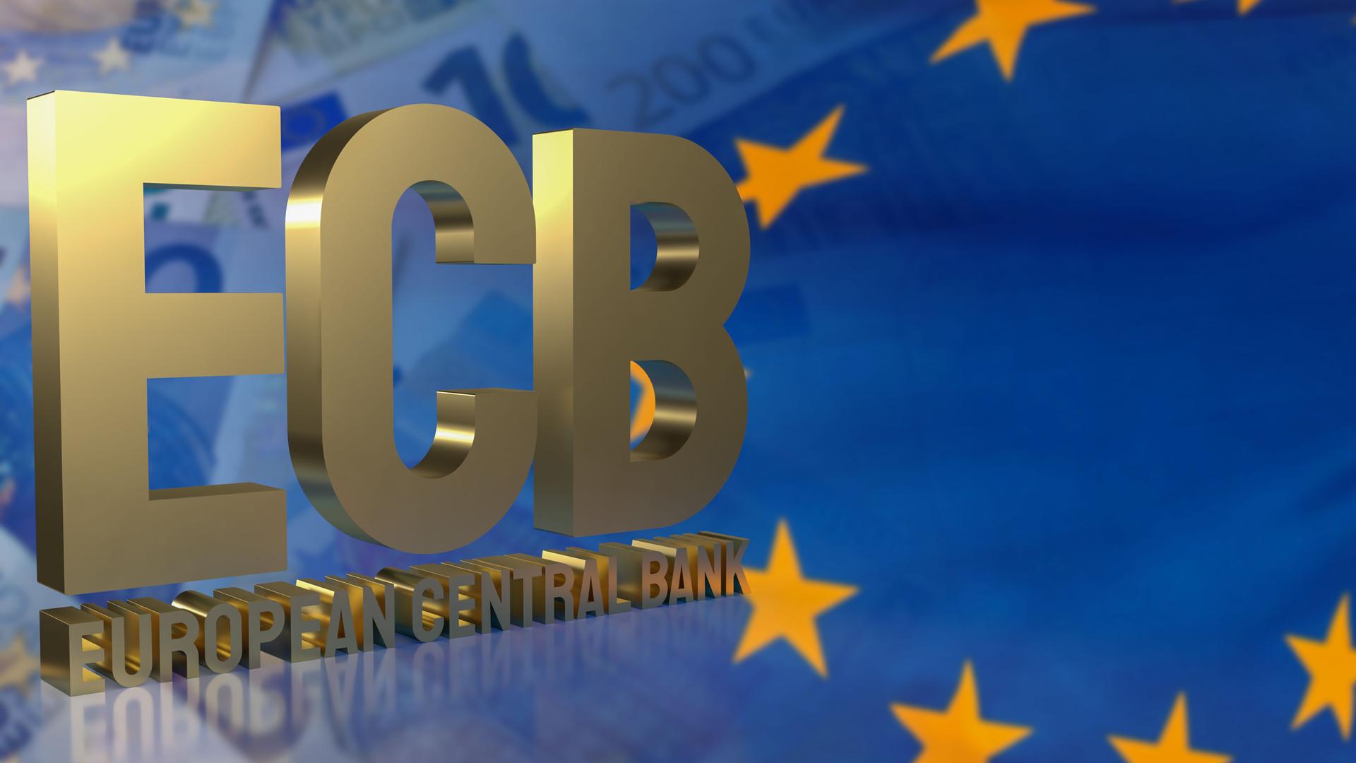 The eco or European central bank for business concept 3d rendering