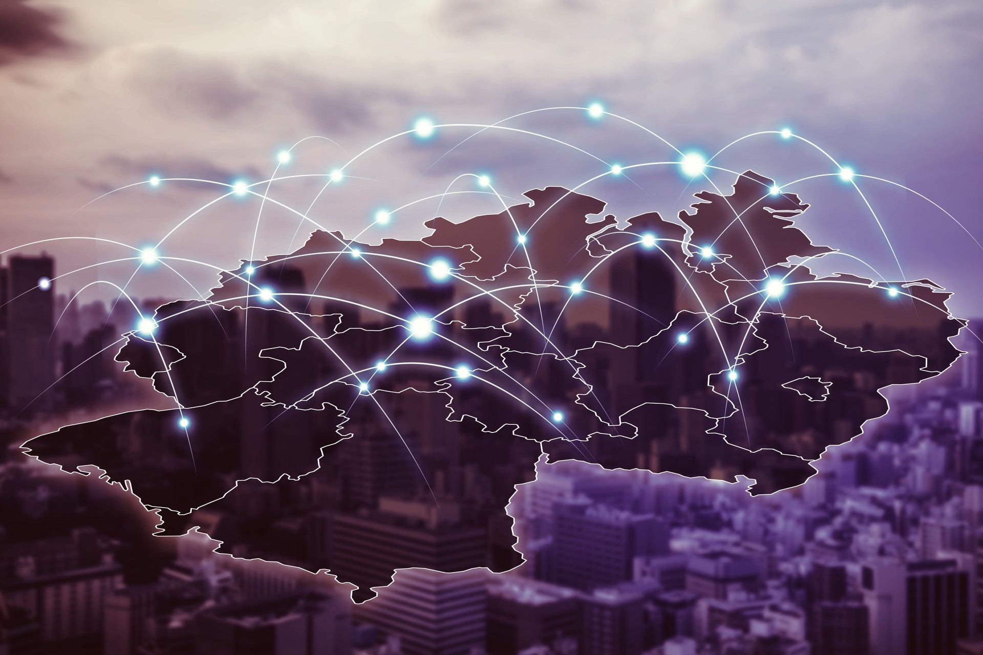Communication network of Germany.